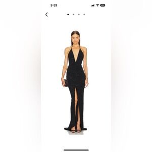 Michael Costello Astoria Gown in black, XS (fits XS-Small)